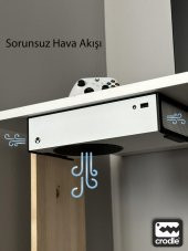 Xbox Series S Için Duvar ve Masa Altı Montaj Standı Yerden Tasarruf Sağlar Rahat Hava Akışı - 6