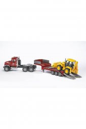 BRUDER MACK GRANİTE JCB TAŞIYAN TIR 02813 - 2
