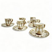 Aries Gold 6 Kişilik Kahve Fincanı Takımı - 90 ml - 7