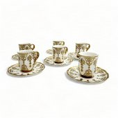 Aries Gold 6 Kişilik Kahve Fincanı Takımı - 90 ml - 9