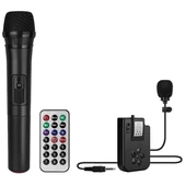 Magicvoice MV-2016 USB-SD-BT 1 El + 1 Yaka Mikrofonlu 175W Taşınabilir Şarjlı Hoparlör Anfi - 5