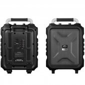 Magicvoice MV-2015 USB-SD-BT 1 El + 1 Yaka Mikrofonlu 300W Taşınabilir Şarjlı Hoparlör Anfi - 3