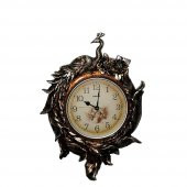 Duvara Asmalı Tavuskuşu Saat Dekoratif Hediyelik - 1