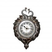 Duvara Asmalı Tavuskuşu Saat Dekoratif Hediyelik - 2