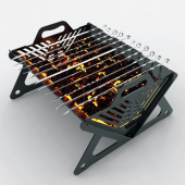 IZGARA Grill Portatif Pratik Büyük Mangal - 2