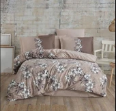 Hobby Çift Kişilik Ranforce Nevresim Takımı Elvira Kahve - 1