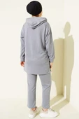 What Ever Armalı Kapüşonlu İkili Takım Gri thumbnail 3