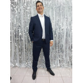 0900 Lacivert Büyük Beden 4 Drop Takım Elbise - 3