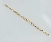 Yaprak Ve Çiçekli Hallow Altın ileklik thumbnail 2