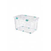120  Litre Mega Multi Box Plastik Saklama Kutusu  (Şeffaf ) - E-522 - 1
