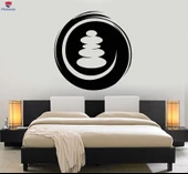 Otel Dekorasyon Duvar Sticker Daire Enso Zen Spa Salon Budizm Çıkartmalar Eşsiz Hediyelik - 1