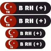 KAN GRUBU  ETİKETİ 4 PARÇA B RH(+) - 1