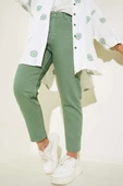 Mom Jean Pantolon Mint Yeşili - 1