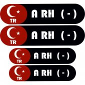 KAN GRUBU  ETİKETİ 4 PARÇA A RH(-) - 1
