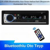 Çift Usb Girişli Bluetooth Oto Teyp Araba Teybi Radyo Usb Sd Aux Teyp Amfi Çıkışlı 4x60 Watt - 5