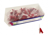 MAPİ PLASTİK KLİPS(MAŞALI) KIRMIZI    100 LÜ PAKET - 1