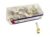 MAPİ PLASTİK KLİPS (NATO TİPİ PROMOSYON) BEYAZ     100 LÜ PAKET - 1