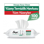 Sleepy Easy Clean Beyaz Sabun Katkılı Yüzey Temizlik Havlusu 100 Yaprak - 2