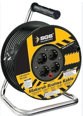 SGS 2131 3X1,5 35MT Profosyonel Makaralı Uzatma Kablosu - 1