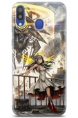 Samsung Galaxy M20 Kılıf Orijinal Seri Anime 22 Uzayda Kap Siyah - 1