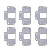 Dolap Kapak Taş Menteşe Tamir Sacı Nobel Pratik Onarım Kiti 6,5x9 cm Yuva Tablası 6 Adet - 6