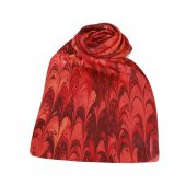 e38 KADIN RENKLİ EBRU FULAR -F0027 - 2