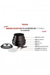 TEFAL Ingenio Exception Titanyum 6x Büyük Set 12 Parça - 2