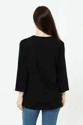 Örme Kristal Taş Eyfel Baskılı Tunik - 8
