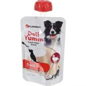 Flamingo Deli Yumm Taze Ördek Etli Sıvı Köpek Ödül Maması 90gr  Skt:08/2025 - 1