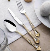 Nehir Lalezar Sade Altın 36 Parça Çatal Kaşık Bıçak Takımı thumbnail 1