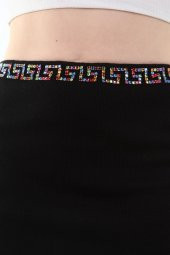 Kadın Triko Örme Mini Etek - 6