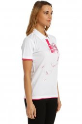 Beyaz Polo Yaka KadınT-shirt - 3
