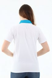 Polo Yaka Pike Kadın Pamuk T-shirt - 2