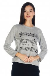 Crystal Taş Baskılı Sweatshirt - 2