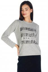 Crystal Taş Baskılı Sweatshirt - 4