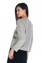 Crystal Taş Baskılı Sweatshirt - 5