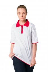 Polo Yaka Pike Kadın Pamuk T-shirt - 7