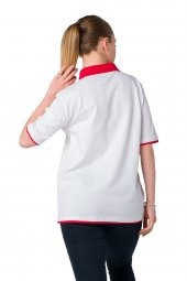 Polo Yaka Pike Kadın Pamuk T-shirt - 8