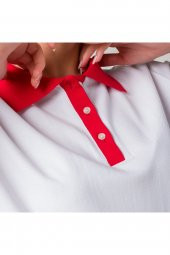 Polo Yaka Pike Kadın Pamuk T-shirt - 10