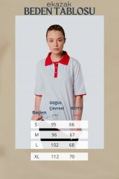 Polo Yaka Pike Kadın Pamuk T-shirt - 11