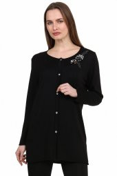 Viscose Payet Ve Boncuk Hırka - 1