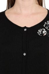 Viscose Payet Ve Boncuk Hırka - 4