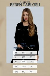 Kristal Taşlı Cepli Taş Düğmeli Uzun Tunik - 5