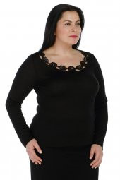 Kristal Taş El Işçliği Triko Bluz - 3