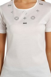 Taş Detaylı T-shirt - 4