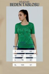 Yelken Baskı Ve Nakış Detaylı Merserize Örme T-shirt - 12