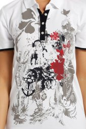 Polo Yaka Baskılı T-shirt - 5
