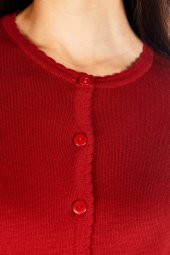 Pamuklu Triko Örme Hırka - 4