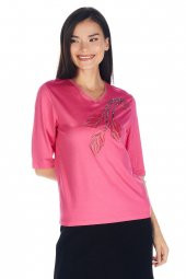 Kadın Lale/tulip Viskoz-lycra T-shirt Bluz - 2