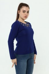 Kadın Kristal Taş El Işçliği Triko Bluz thumbnail 3